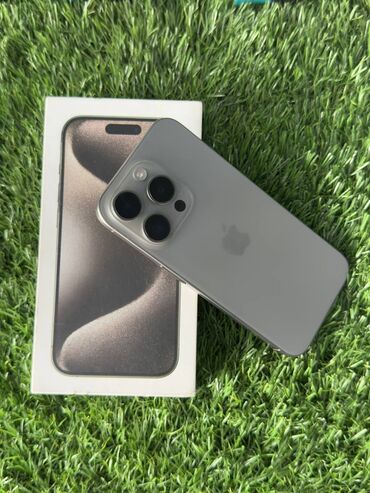 Apple iPhone: IPhone 15 Pro, 128 GB, Natural Titanium, Zəmanət, Sənədlərlə