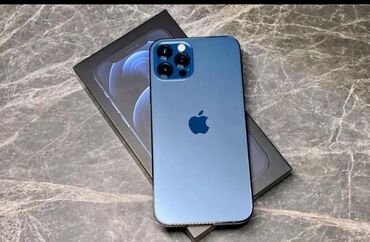 купить бу айфоны: IPhone 12 Pro, Б/у, 128 ГБ, Синий, Коробка, 77 %