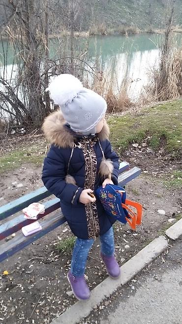 Верхняя одежда: Куртка детская зимняя, стильная, размер 116 см. 4-8 лет. (Листайте — 12