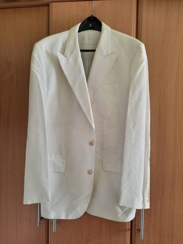 beli komplet sako i pantalone: HUGO BOSS musko belo odelo pamuk-svila Musko odelo HUGO BOSS