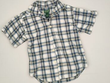 czarna koszula w kwiaty: Shirt 3-4 years, condition - Perfect, pattern - Cell, color - Blue