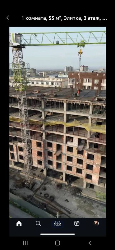 снять квартиру в кара балта: 1 комната, 61 м², Элитка, 10 этаж, ПСО (под самоотделку)