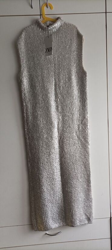 bez haljina kakve cipele: Zara S (EU 36), color - Silver, Other style, Other sleeves