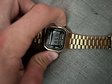 виеда очки: CASIO A168WG — легендарные электронные часы в золотистом исполнении — 3