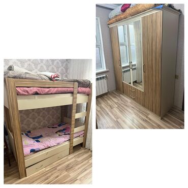 Digər mebel: Elmirax Dolab ve ikimertebeli carpayi satlir tezeden secilmir yer