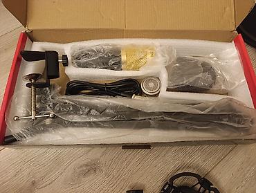 mikrofon qiymetleri: Professional Recording Stand Microphone + Sound Card dəsti Studiyada — 2