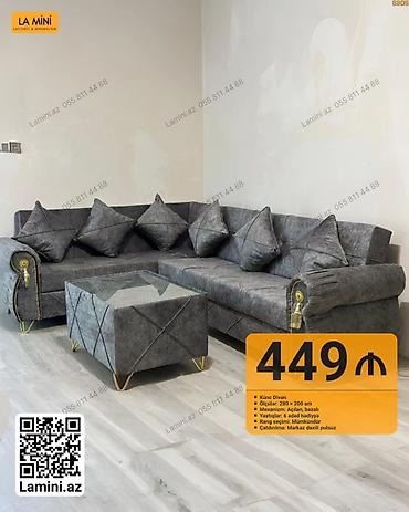 Мебель: Künc divan dəsti – La Mini - Ölçü: 280 × 200 sm - Mexanizm: açılan — 1