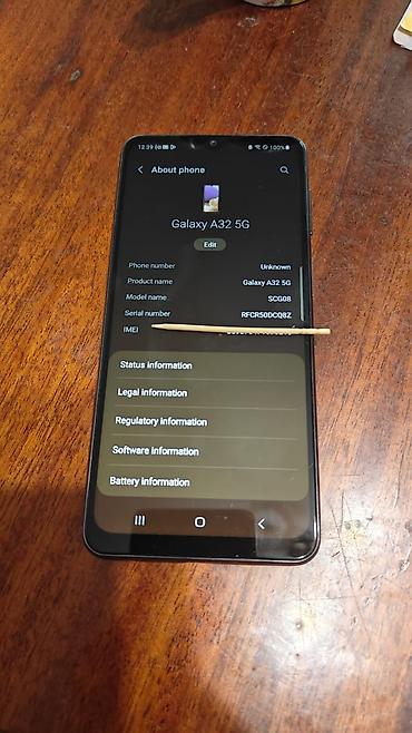 note 13 pro plus: Samsung Galaxy A32 5G, Б/у, 64 ГБ, цвет - Черный, 1 SIM — 5