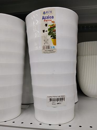 Өсүмдүктөр үчүн карапалар: Кашпо для растений RUM Plast Azalea Palma, 3.8 л. Высокое пластиковое — 1