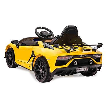 balaca maşin: Uşaq maşını Lamborghini Aventador sarı 12V batareya Pult2,4GHz Əsl — 6