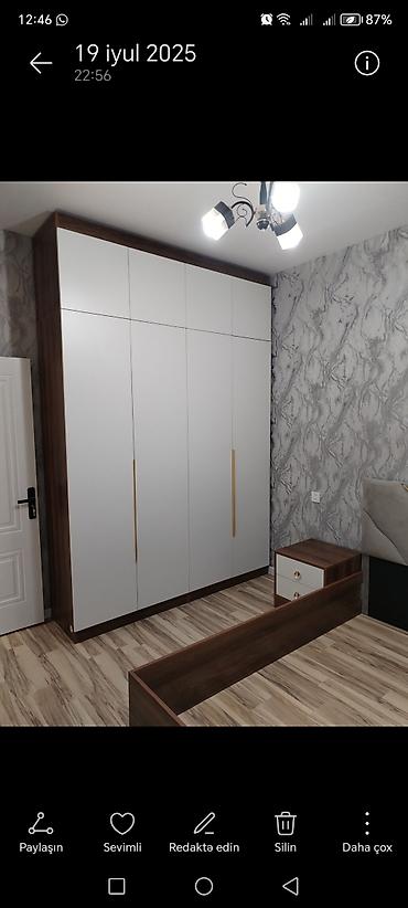 qutu sifarişi: Yataq otağı üçün sifarişlə mebel hazırlanması - Dəstlər: qarderob — 2