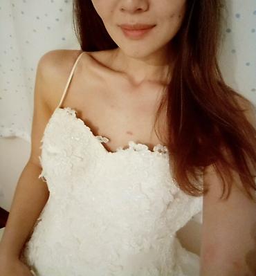 свадебные платья с корсетом: Свадебное платье принцесса (ball gown), айвори. - Корсетный верх на — 3