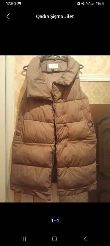 женская ажурная кофта: Jilet, M, rəng - Qəhvəyi