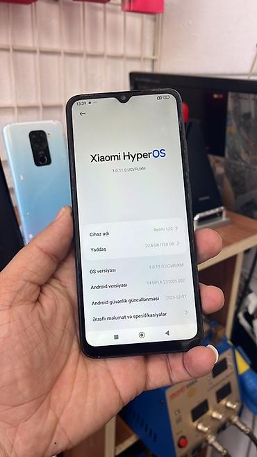 redmi note 19: Redmi 12C, 128 GB, rəng - Qara, Barmaq izi — 1