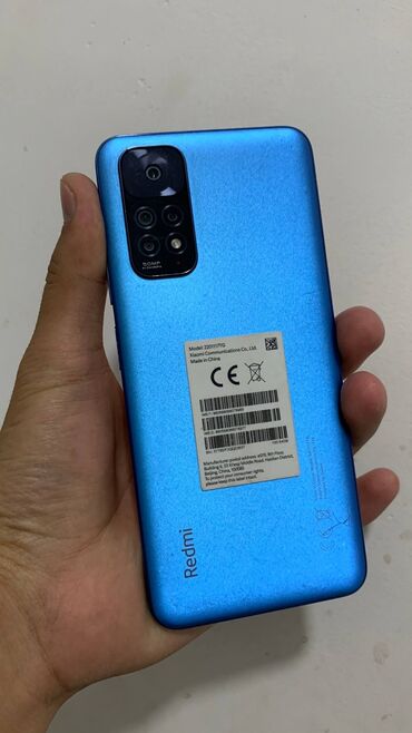 сканер: Redmi, Redmi Note 11, Б/у, 64 ГБ, цвет - Синий, 2 SIM