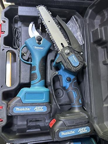 Электроинструменты: Аккумуляторный садовый комплект Makita 68V: мини-цепная пила + — 2