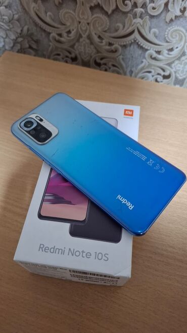 телефон бишкек цум: Redmi, Redmi Note 10S, Б/у, 64 ГБ, цвет - Синий, 2 SIM