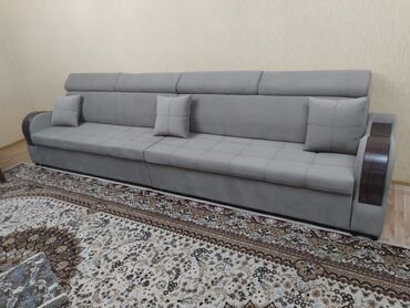 диван длинный: Прямой диван, цвет - Серый, Новый