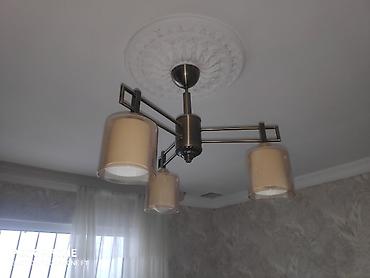işlənmiş lustur: Çılçıraq, 3 lampa, Metal — 1