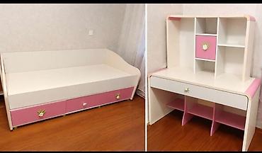 Детская мебель: Uşaq yataq dəsti satılır 150₼. Matras daxildir. Az istifadə olunub — 1