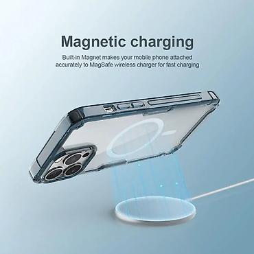 Maske i futrole za telefone: Maska Nillkin Nature Pro Magnetic za iPhone 15 6.1 plava. Pored — 9