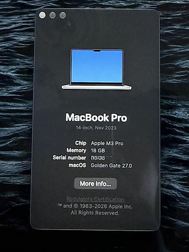 Б/у Apple MacBook, 14 ", Apple M3 Pro, 512 ГБ at lalafo.az — 3 Б/у Apple MacBook, 14 ", Apple M3 Pro, 512 ГБ — 3