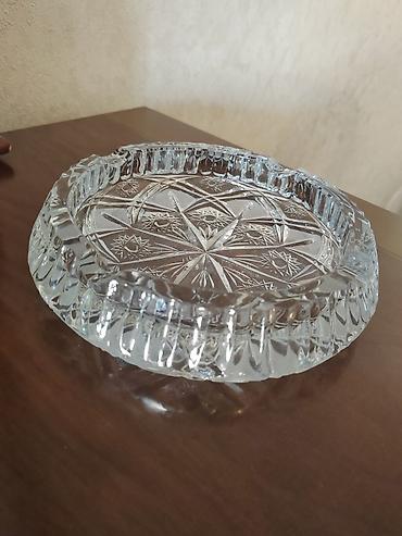 Qab-qacaq və mətbəx ləvazimatları: Kəsimli şüşə (kristal üslubunda) boşqab/çerez qabı – 2 ədəd dəst - — 5
