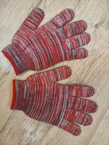 бисер работа на дому: Трикотажные рабочие перчатки с манжетой - Материал: плотная вязка из