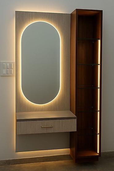 standing mirror: Овальное зеркало с LED-подсветкой для комнаты - Стильный современный — 1