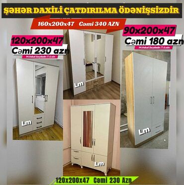 tək qapılı dolab: Qarderob, paltar dolabı, Yeni, 2 qapılı, Açılan, Düz dolab, Azərbaycan