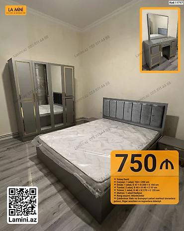 Ev və bağ: Yataq Dəsti – Kod: 11717 Komplektə daxildir: - Çarpayı: 1 ədəd, 160 × — 1