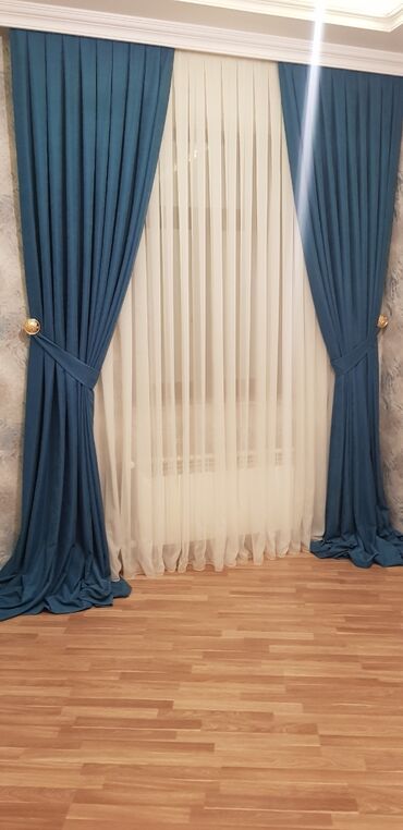 Pərdə və tüllər: Türkiyə istehsalı pərdələri - 1 metrəsi 15 - 20 - 25 manat, Modern — 6