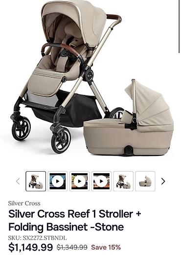 silver cross коляска: Коляска Silver Cross Reef 1 Stroller + Folding Bassinet ПРЕМИУМ — 2