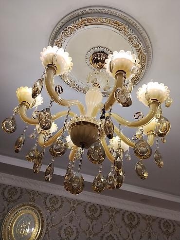 sud sagan pompa: Çılçıraq, 8 lampa, Keramika — 3