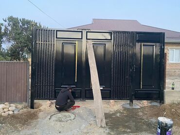 Откатные ворота: Металлические, Автоматические, Для частного дома, Для магазина, Для холодильника, С калиткой, Оптом, Новый, Бесплатная установка — 13