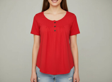 bluzki plus size z dekoltem: Women's blouse, size XL (EU 42)