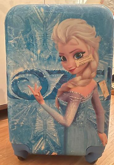 Спорт и отдых: Uşaq üçün sərt korpuslu çamadan – Frozen/Elsa dizaynlı - Ön tərəfdə — 1