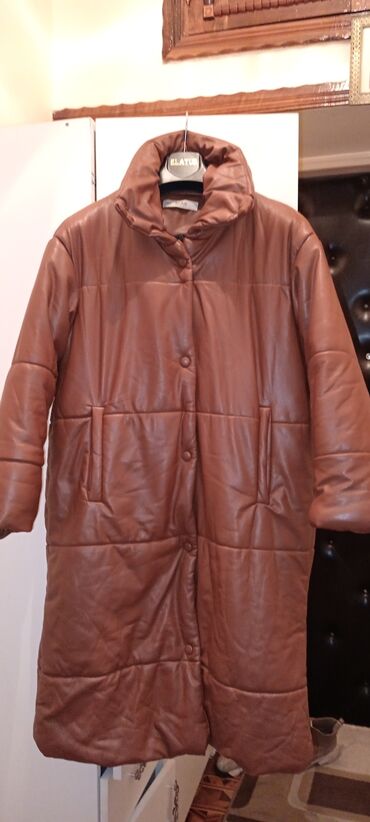 женское пальто на синтепоне: Пальто One size, цвет - Коричневый