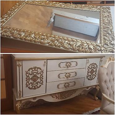 Kamod güzgüsü ilə birlikdə. - Stil: Klassik/Barokko üslubunda zərif