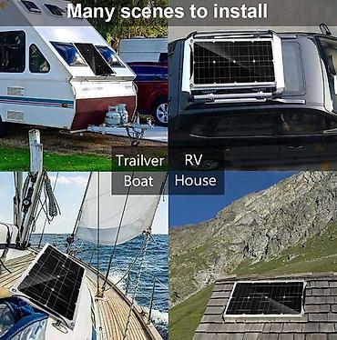 Солнечные электростанции: Солнечная панель с ШИМ‑контроллером заряда Комплект для — 6