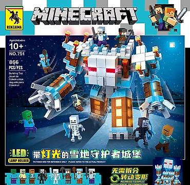 stacktrack oyuncaq dəsti: Uşaqlar üçün 866 hissədən ibarət Leqo-kanstruktor Minecraft.Digər — 2