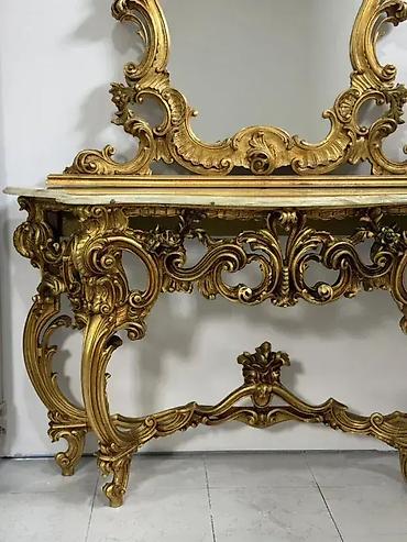 100cm: Stilska konzola i ogledalo PRELEPO 🪑 Dobro stanje Dimenzije: 📏 — 6