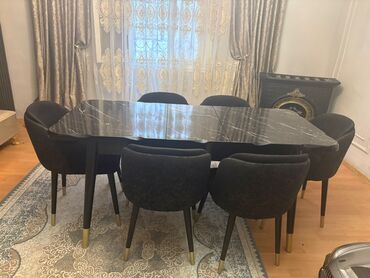Ev və bağ: Masa desti stol stul.550azn. türk istehsali. 6 stulla. ünvan Sabuncu