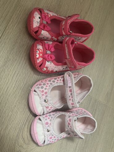 Детская обувь: Детские польские сандали из хлопка! Анатомическая подошва размер 21
