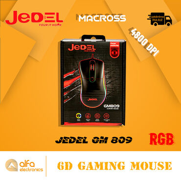maus qiymeti: Jedel Gm809 Esport RGB Macro Gaming Mouse Gm 809 Modeli Rgb-dir. 7