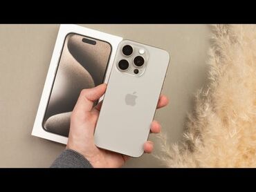 Apple iPhone: IPhone 15 Pro Max, Б/у, 256 ГБ, Natural Titanium, Защитное стекло, Чехол, Коробка, 98 %