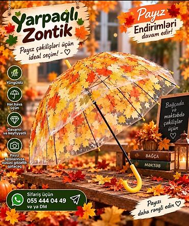 payıza aid əl işləri: Yarpaqlı Zontik – payız çəkilişləri üçün ideal seçim! Xüsusiyyətlər — 1