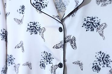 mango: Пижама, Шелк, Китай, С капюшоном, С кружевом, Для невесты, L, 2XL, 2XS — 4