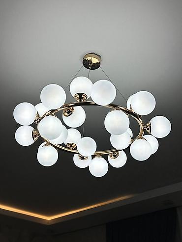 Çılçıraq, 10 və daha çox lampa, Metal