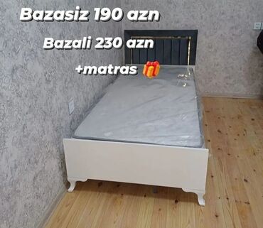 taxt basliqlari: Новый, Односпальная кровать, Без подьемного механизма, С матрасом, Без выдвижных ящиков, Азербайджан